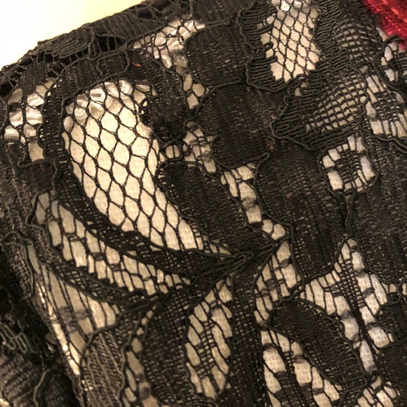 Adele & May crushed velvet and lace top size M - Picture 4 of 5